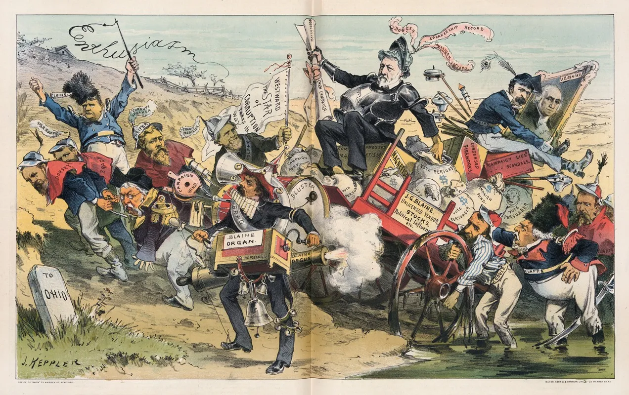 A Hard Pull Wall Art by Joseph Ferdinand Keppler - High-Resolution Digital Print