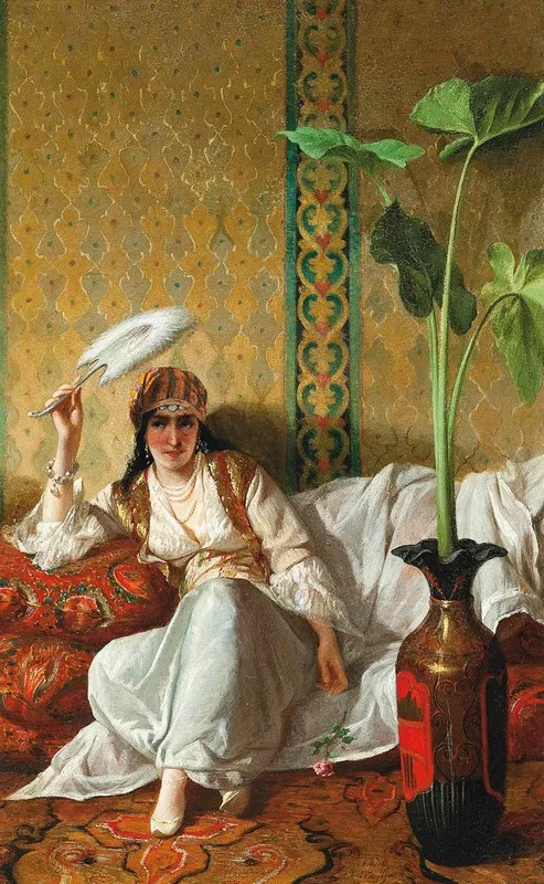 A Harem Beauty 2 Wall Art by Eleuterio Pagliano - High-Resolution Digital Print