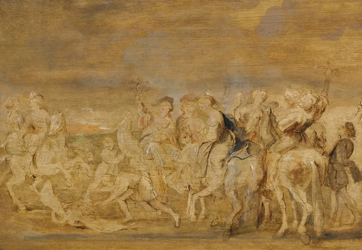 A Hawking Party 3 Wall Art by Peter Paul Rubens - High-Resolution Digital Print