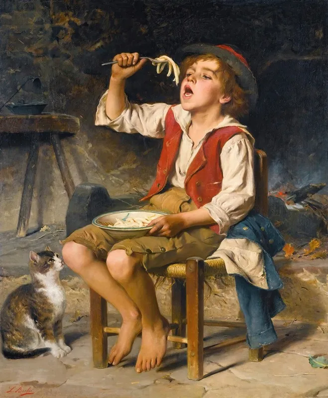 A Healthy Appetite Wall Art by Luigi Bechi - High-Resolution Digital Print