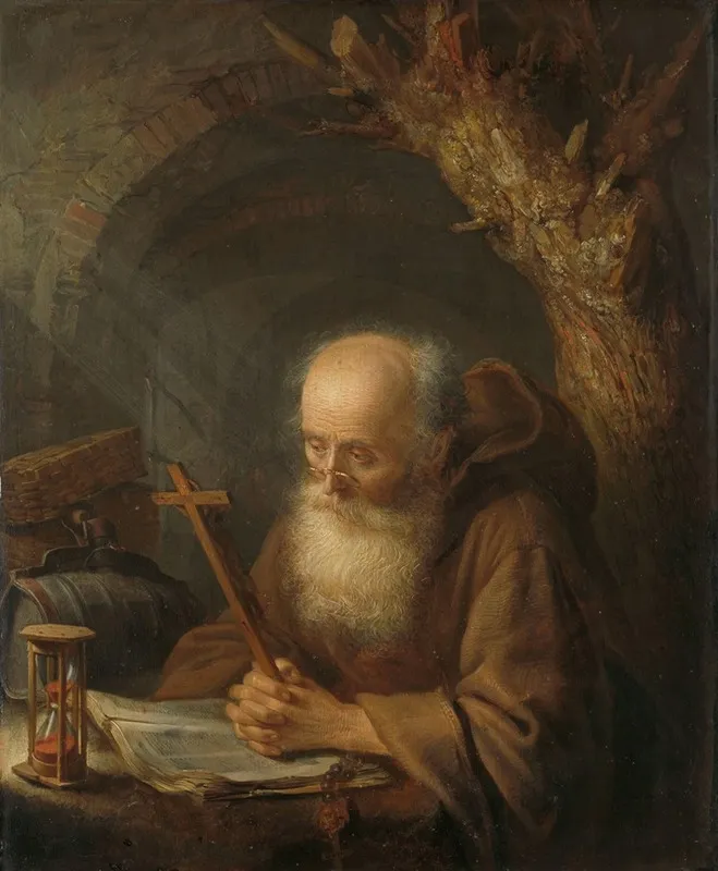 A Hermit 2 Wall Art by Gerrit Dou - High-Resolution Digital Print