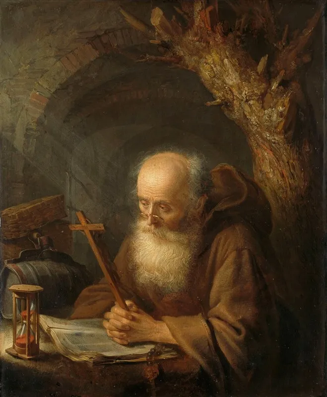A Hermit Wall Art by Gerrit Dou - High-Resolution Digital Print