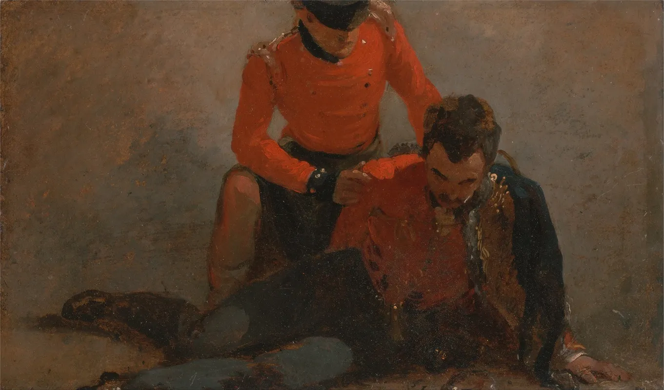 A Highlander Black Watch Attending A General Of Hussars Possibly Lord Uxbridge A Study For The B