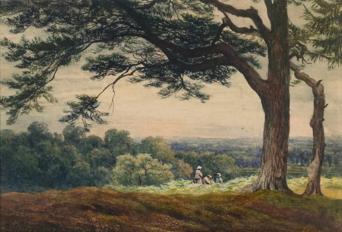 A Hill Near Esher Surrey Wall Art by Bartholomew Colles Watkins - High-Resolution Digital Print