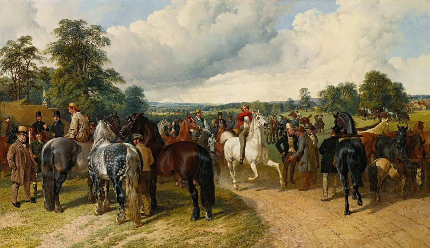 A Horse Fair On Southborough Common 2 Wall Art by John Frederick Herring Snr. - High-Resolution Digital Print