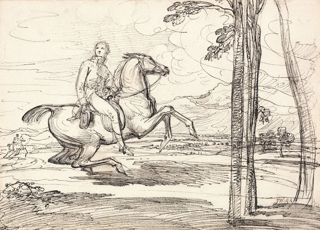 A Horseman In A Landscape Wall Art by James Ward - High-Resolution Digital Print
