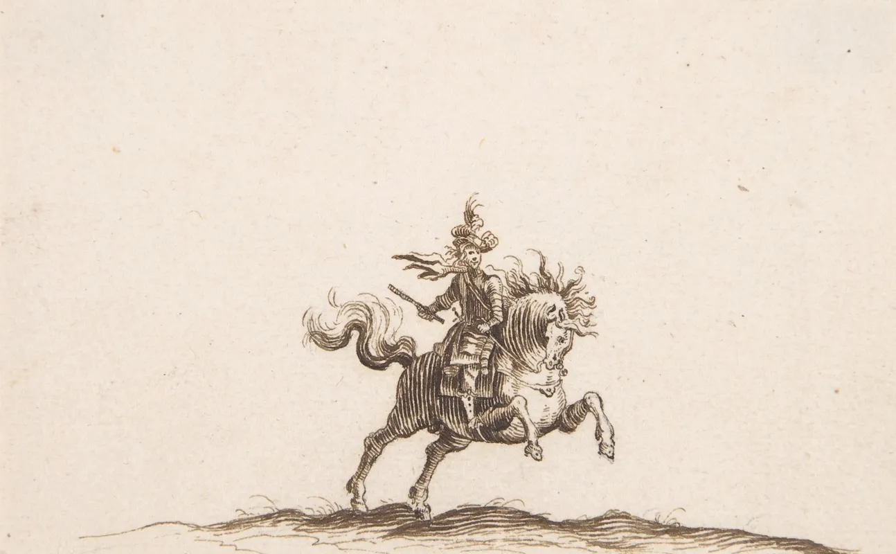 A Horseman Wall Art by Hans Caspar Nüscheler - High-Resolution Digital Print