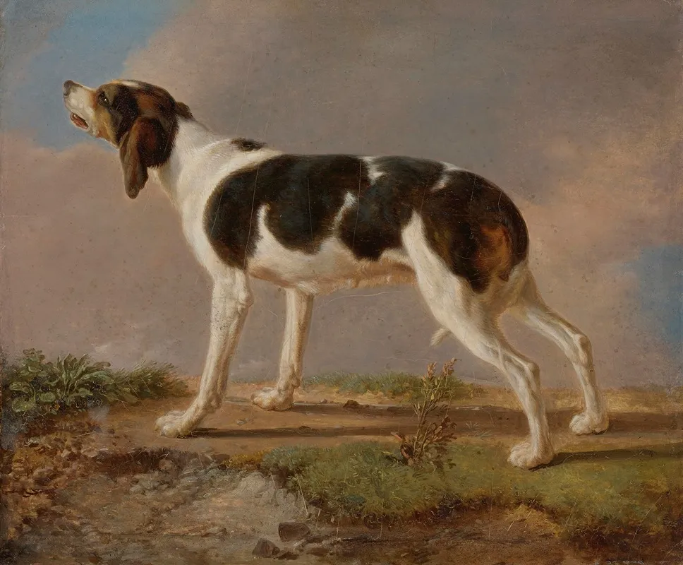A Hunting Dog Wall Art by Jacques-Laurent Agasse - High-Resolution Digital Print