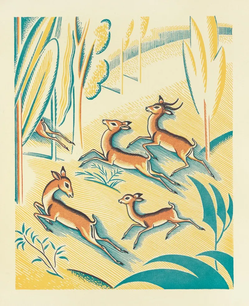 A Jungle Picnic Pl 01 Wall Art by Clifford Webb - High-Resolution Digital Print