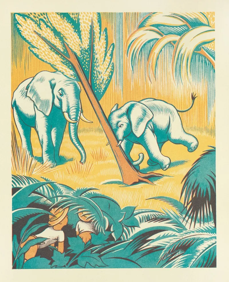 A Jungle Picnic Pl 10 Wall Art by Clifford Webb - High-Resolution Digital Print