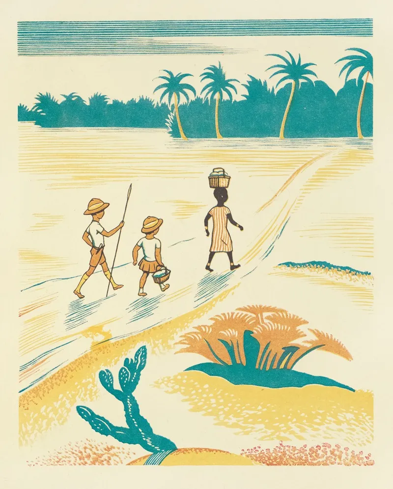 A Jungle Picnic Pl 16 Wall Art by Clifford Webb - High-Resolution Digital Print