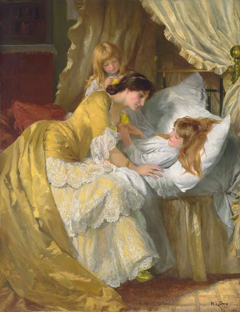 A Kiss Goodnight Wall Art by Mary Lightbody Gow - High-Resolution Digital Print