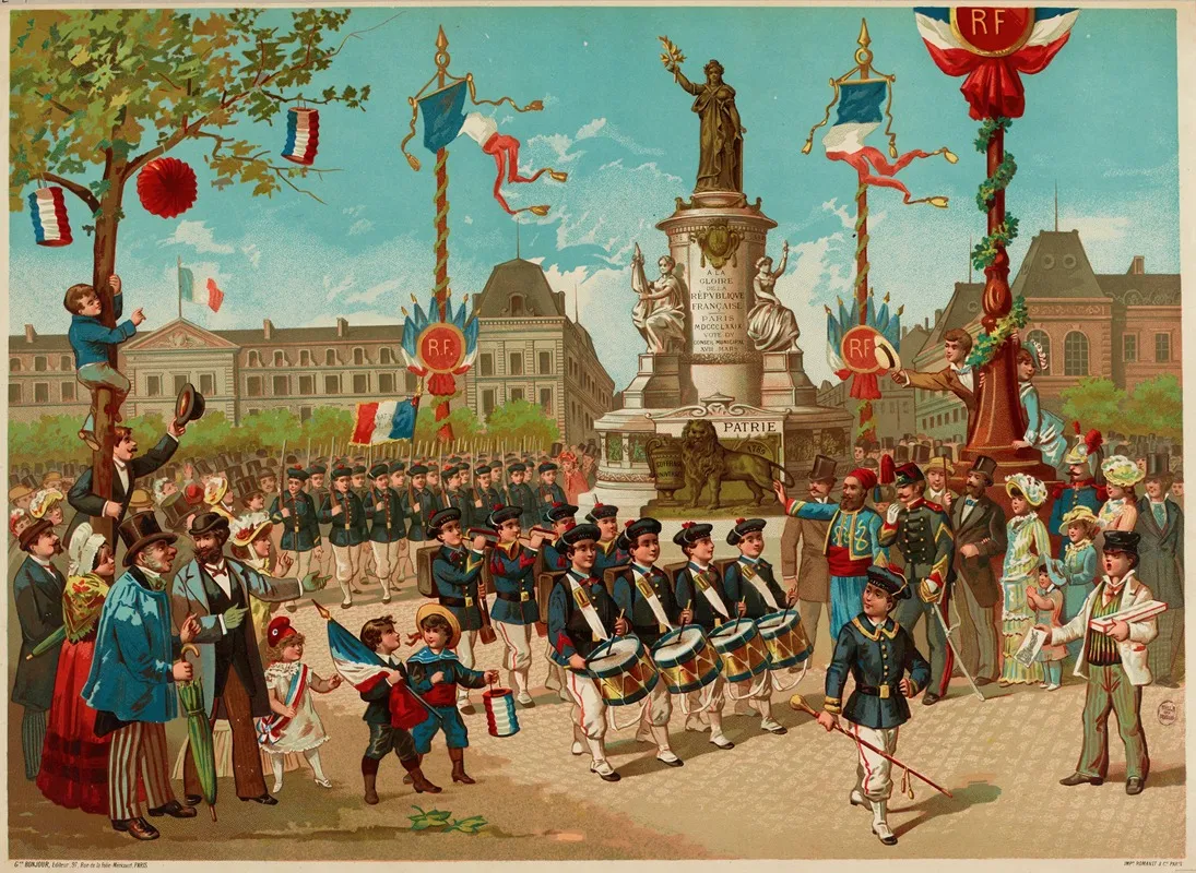 A La Gloire De La Republique Francaise Wall Art by Imp. Romanet &amp; Cie - High-Resolution Digital Print