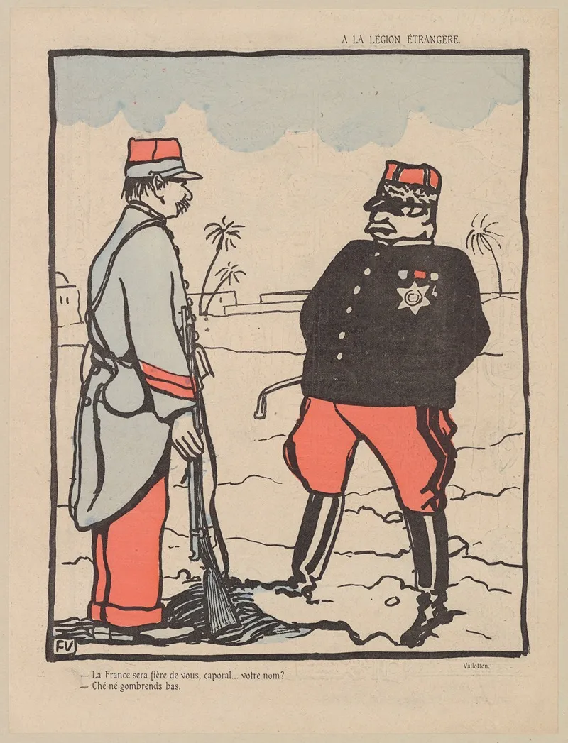 A La Legion Etrangere Wall Art by Félix Vallotton - High-Resolution Digital Print