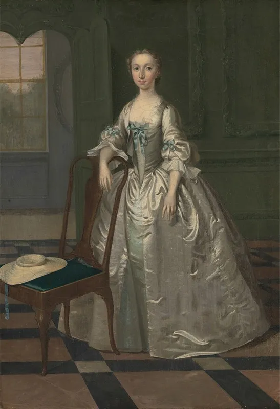 A Lady In A Drawing Room Wall Art by Arthur Devis - High-Resolution Digital Print