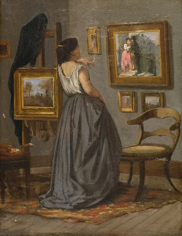 A Lady In The Studio Wall Art by David Jacobsen - High-Resolution Digital Print