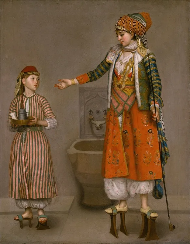 A Lady In Turkish Dress And Her Servant