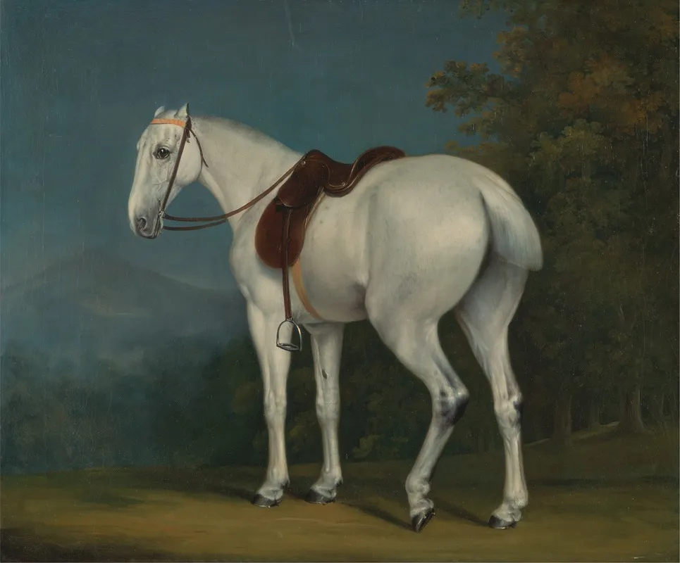 A Ladys Grey Hunter Wall Art by Jacques-Laurent Agasse - High-Resolution Digital Print