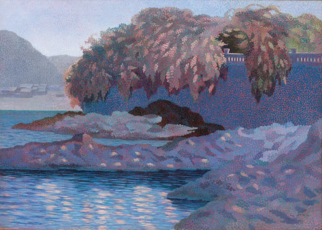 A Lake At Dusk Wall Art by Alberto Bonomi - High-Resolution Digital Print