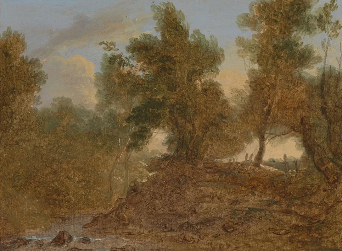 A Landscape At Wick Gloucestershire Below The Rocks Wall Art by Benjamin Barker - High-Resolution Digital Print