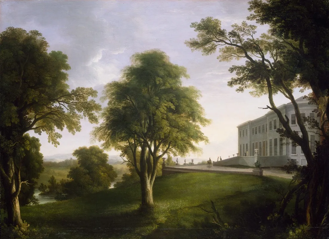 A Landscape With Curragh Chase County Limerick Wall Art by Jeremiah Hodges Mulcahy - High-Resolution Digital Print