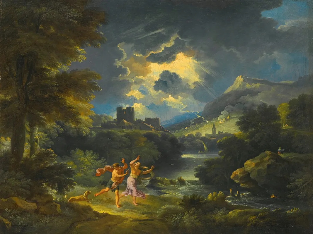 A Landscape With Figures In A Storm Wall Art by Pieter Mulier the Younger - High-Resolution Digital Print