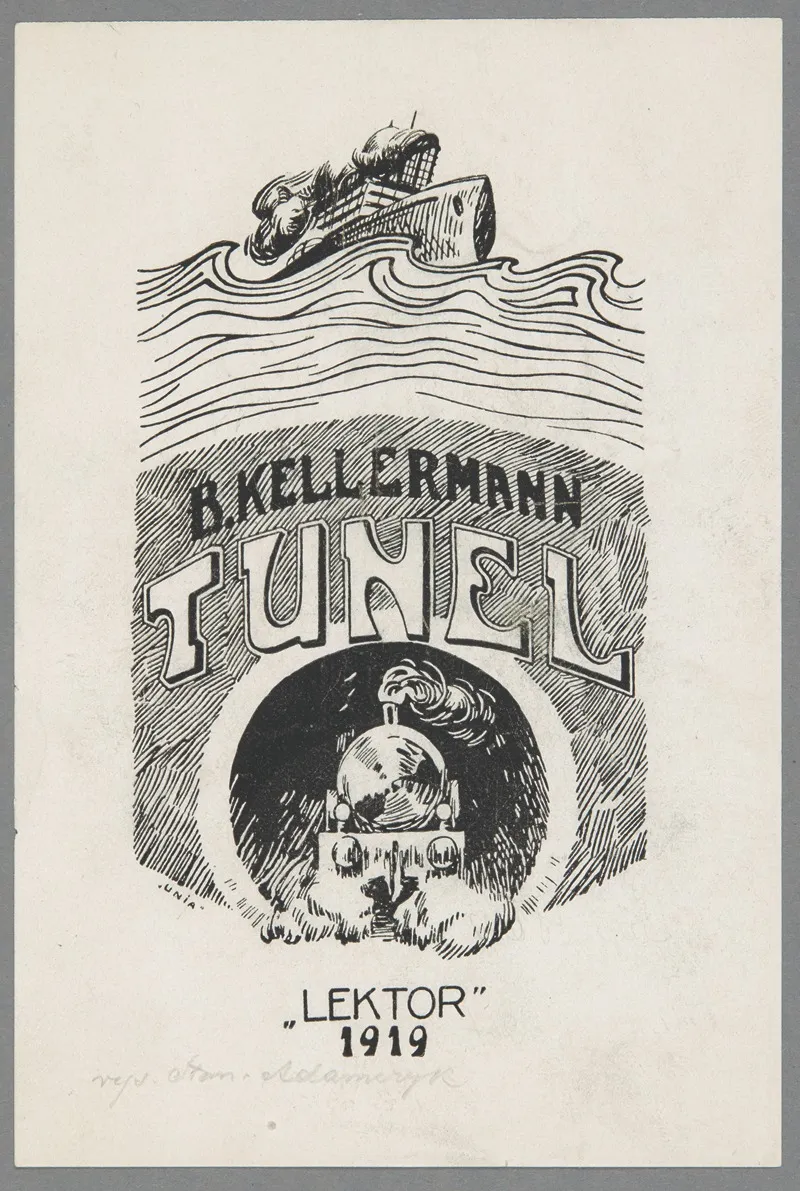 A Leaflet Advertising The Novel The Tunnel By Bernhard Kellermann