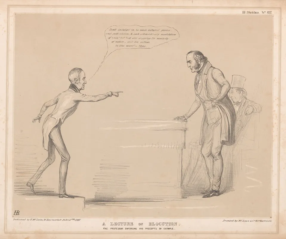 A Lecture On Elocution The Professor Enforcing His Precepts By Example 2 Wall Art by John Doyle - High-Resolution Digital Print