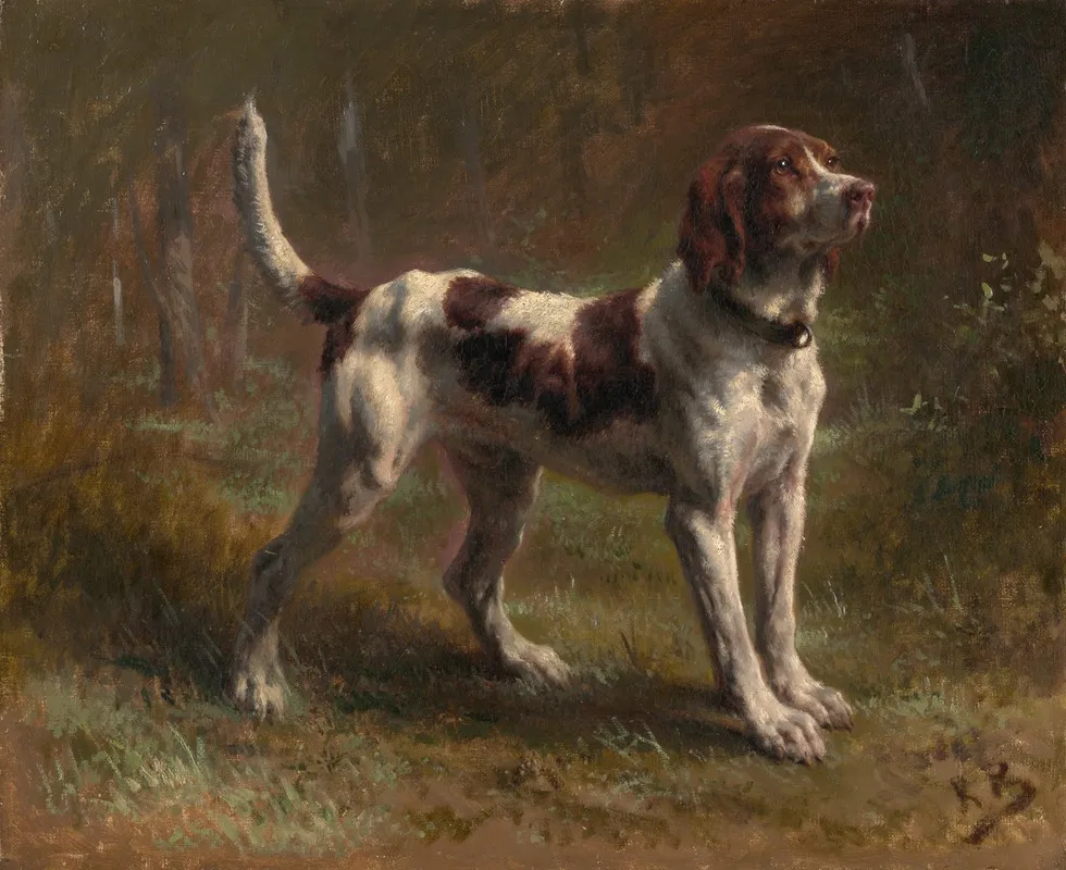 A Limier Briquet Hound Wall Art by Rosa Bonheur - High-Resolution Digital Print