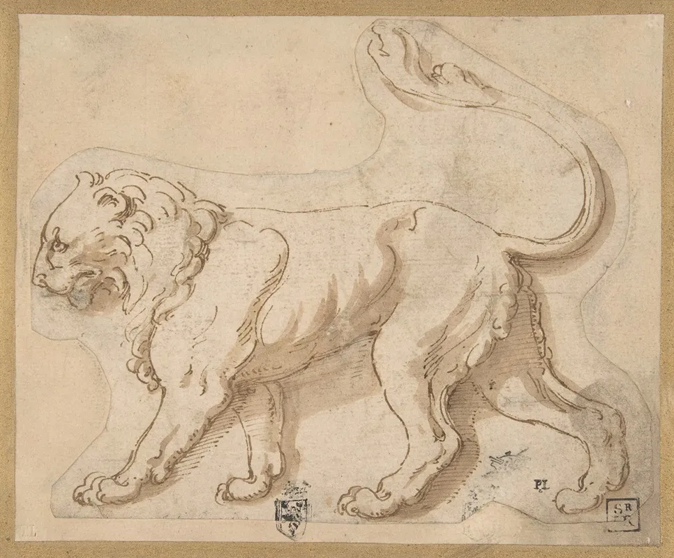 A Lion In Profile Facing To The Left Leo