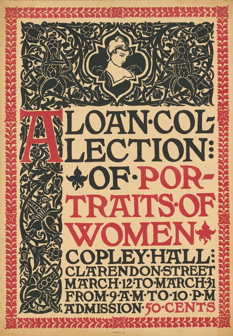 A Loan Collection Of Portraits Of Women Wall Art by Bertram Grosvenor Goodhue - High-Resolution Digital Print
