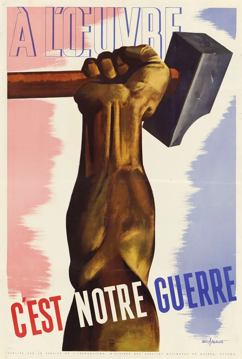 A Loeuvre Cest Notre Guerre Wall Art by Eric Aldwinckle - High-Resolution Digital Print