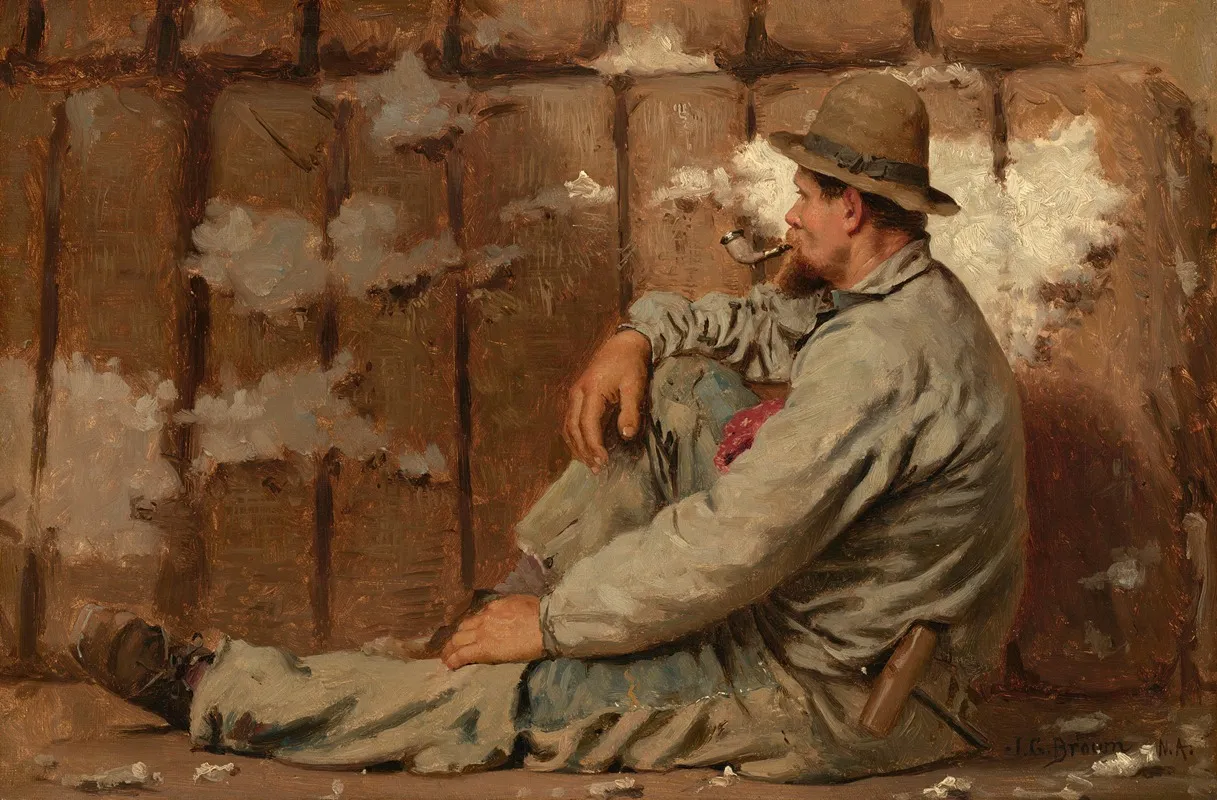 A Longshoreman Wall Art by John George Brown - High-Resolution Digital Print