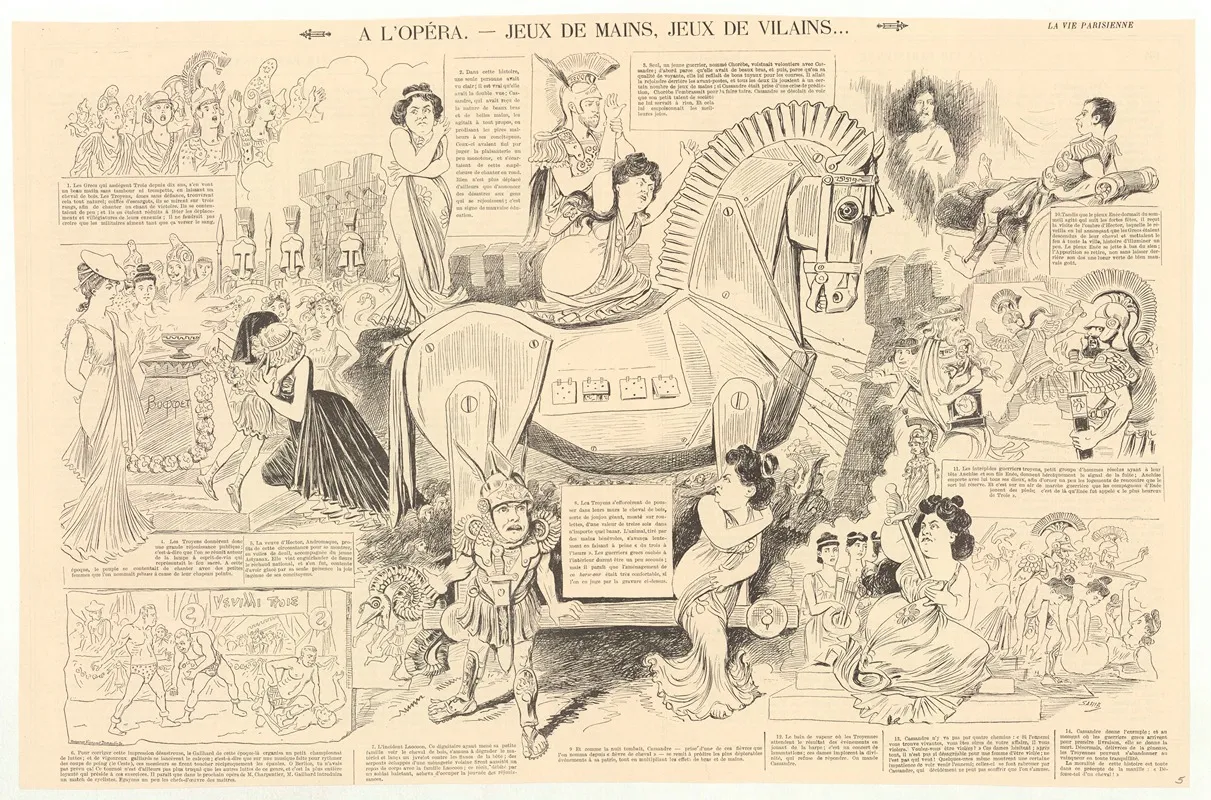 A Lopera Jeux De Mains Jeux De Vilains Wall Art by Sahib (Louis Ernest Lesage) - High-Resolution Digital Print