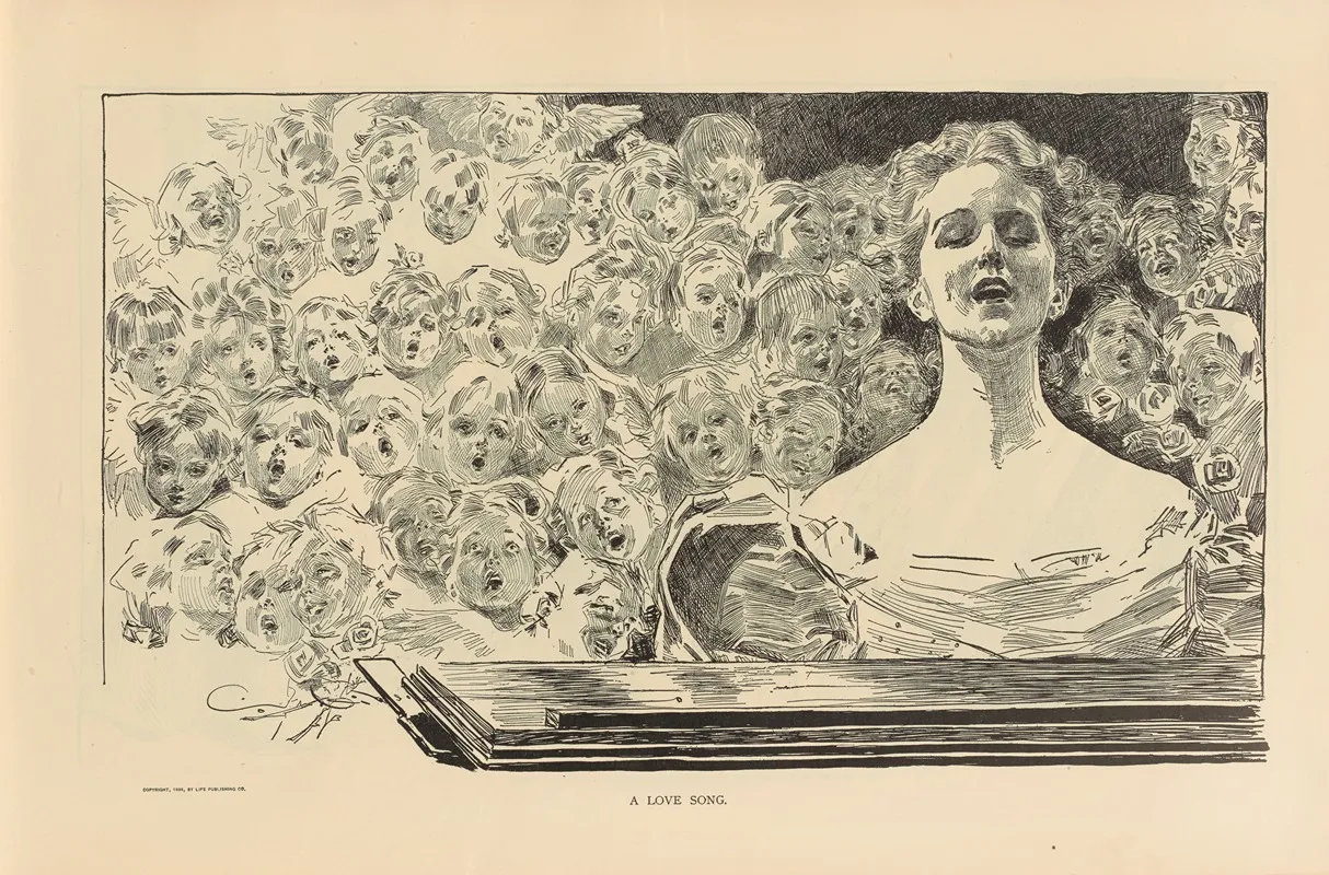 A Love Song 3 Wall Art by Charles Dana Gibson - High-Resolution Digital Print