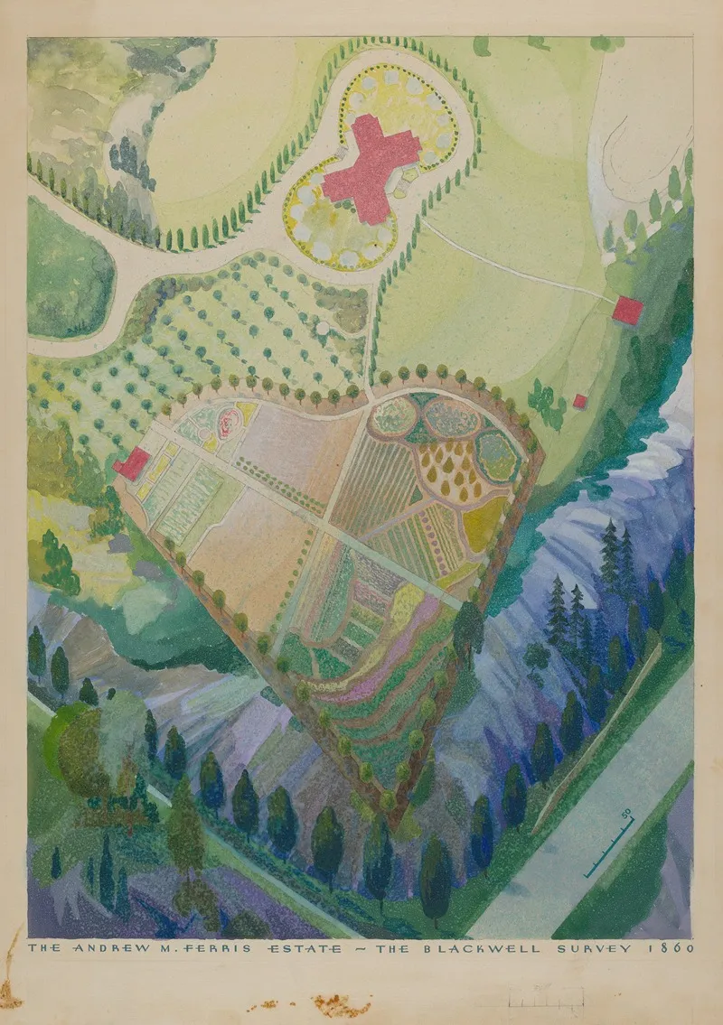A M Ferris Estate Wall Art by William Merklin - High-Resolution Digital Print