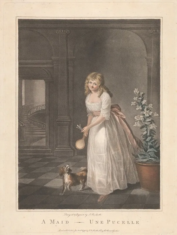 A Maid Une Pucelle Wall Art by John Raphael Smith - High-Resolution Digital Print