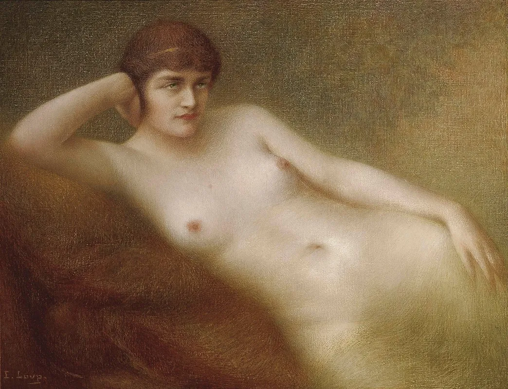 A Maiden In Contemplation Wall Art by Eugène Loup - High-Resolution Digital Print