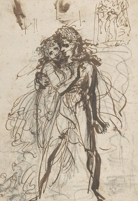 A Man And A Woman Embracing