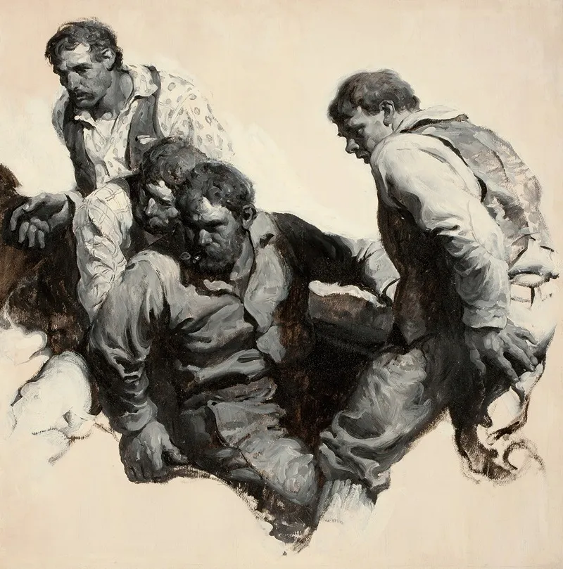 A Man And His Shadow Wall Art by Edmund Franklin Ward - High-Resolution Digital Print