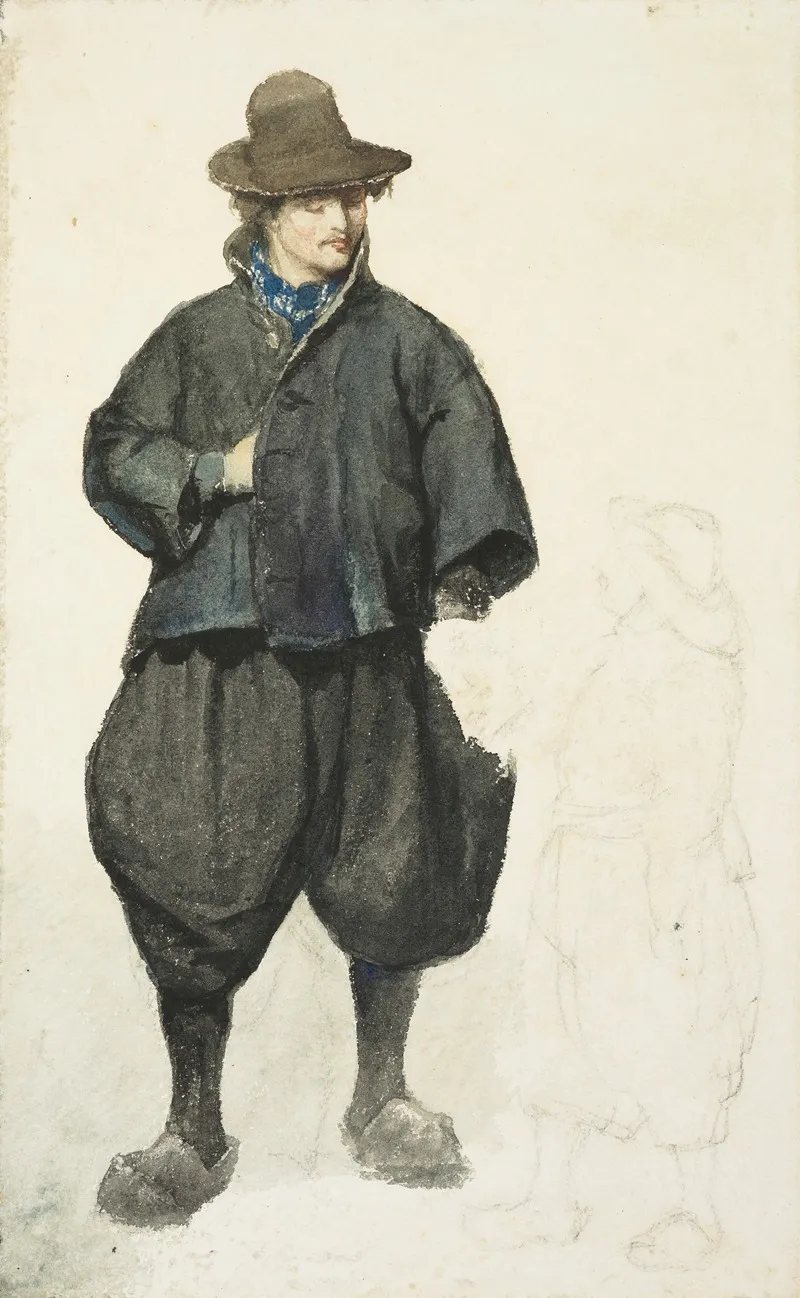A Man In Marken Costume Fisherman
