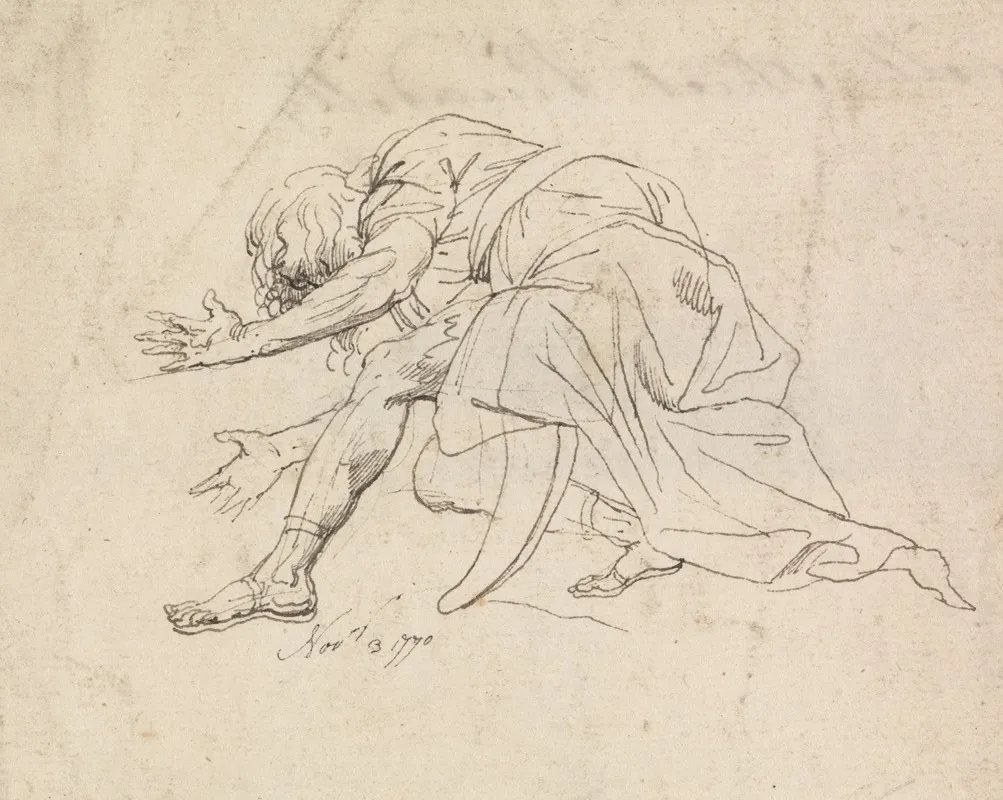 A Man Kneeling