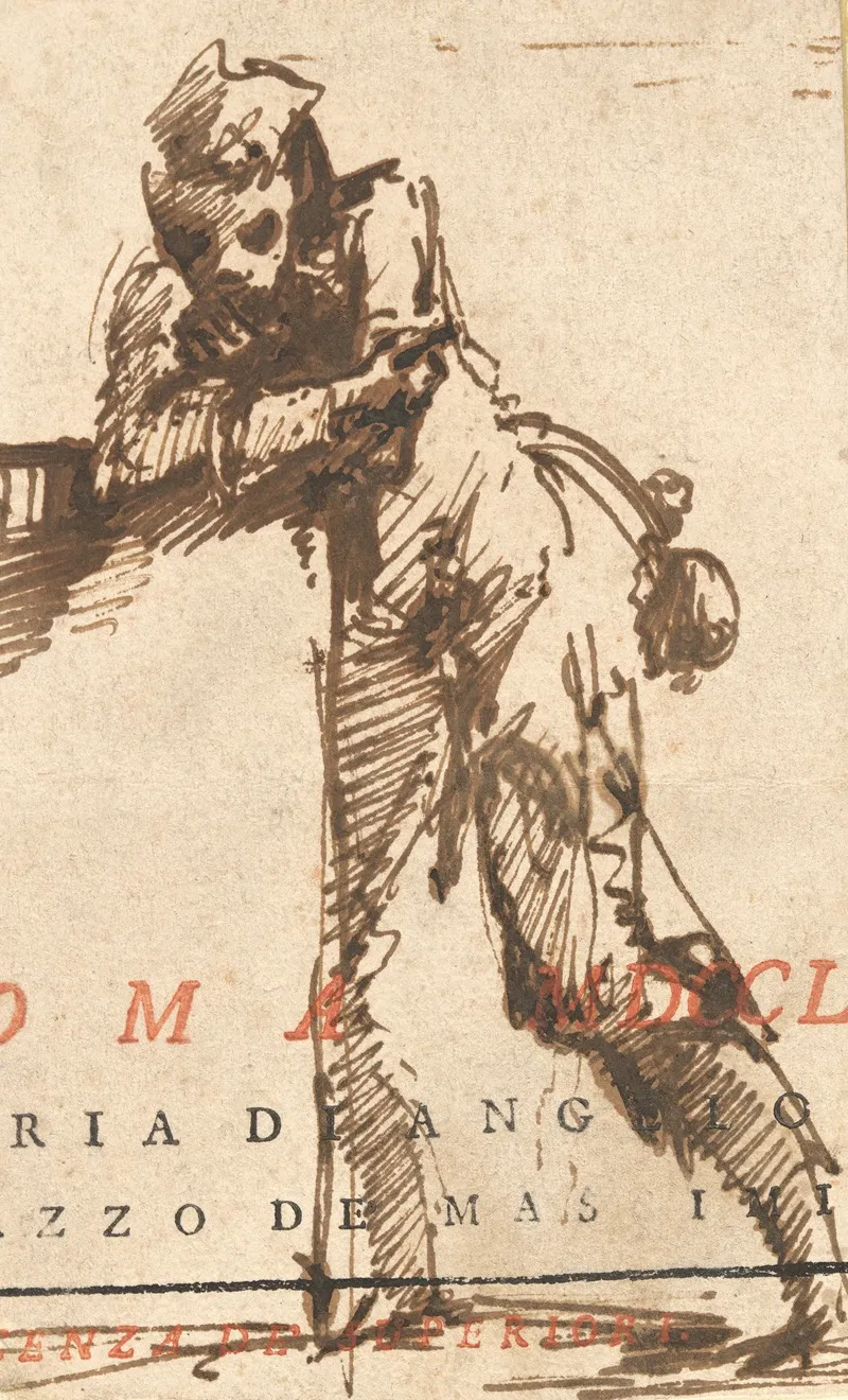 A Man Leaning On A Structure