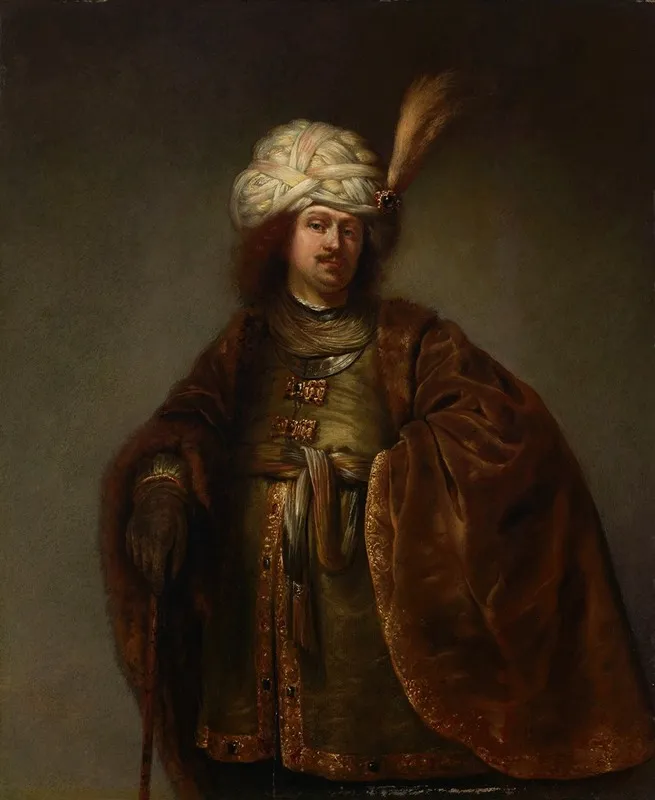 A Man Three Quarter Length In Oriental Dress Wall Art by Isaac de Jouderville - High-Resolution Digital Print