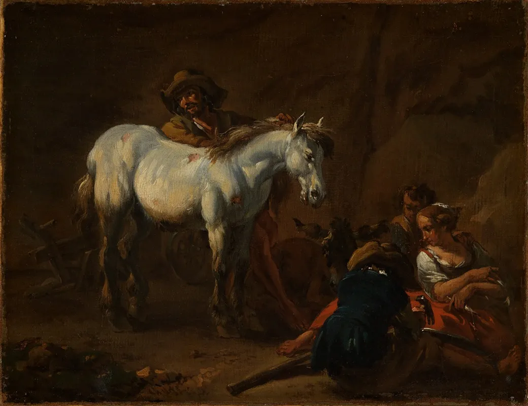 A Man With A White Horse