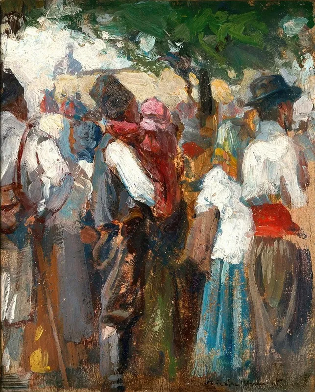 A Market Scene 3 Wall Art by Nicolae Vermont - High-Resolution Digital Print