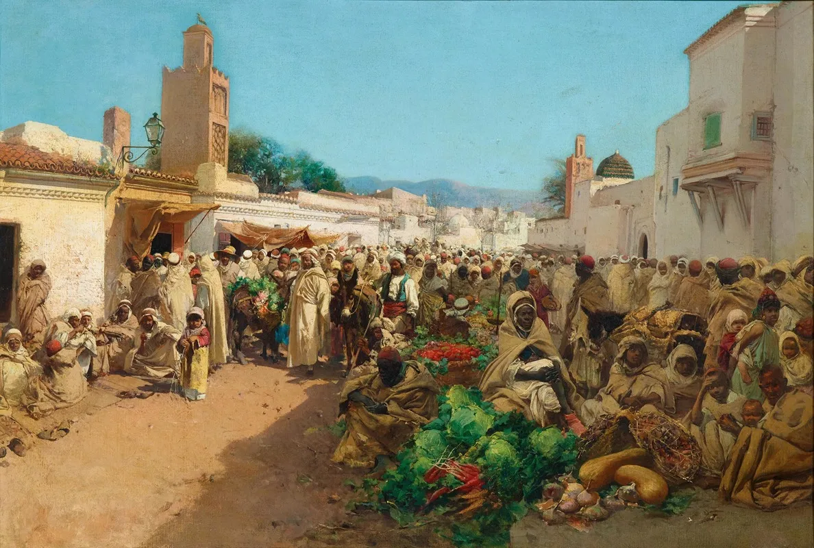 A Market Scene In Tlemcen Algeria