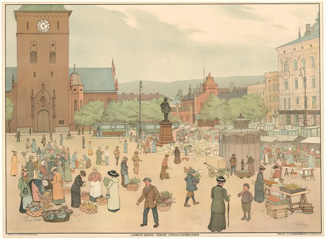 A Market Wall Art by Lisbeth Bergh - High-Resolution Digital Print