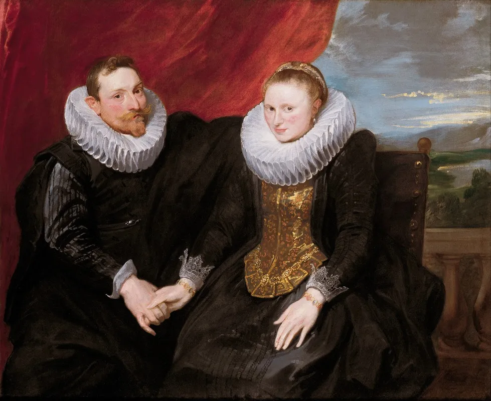 A Married Couple Wall Art by Anthony van Dyck - High-Resolution Digital Print