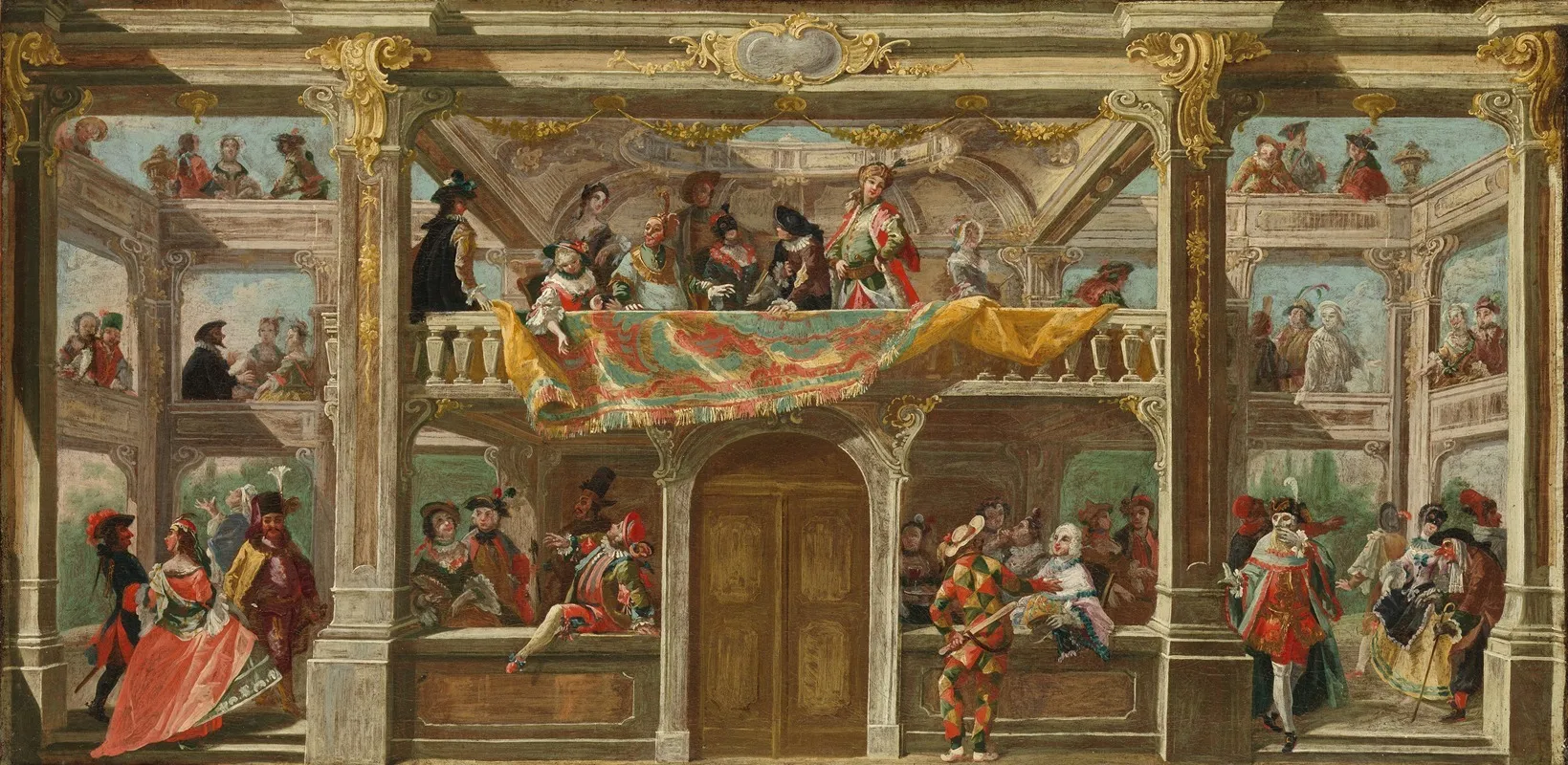 A Masked Ball In Bohemia Wall Art by Andreas Altomonte - High-Resolution Digital Print